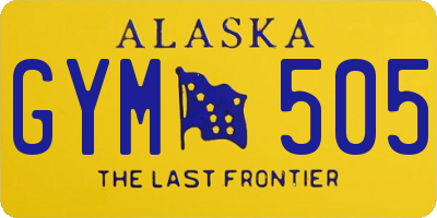 AK license plate GYM505