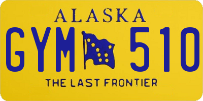 AK license plate GYM510