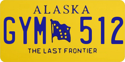 AK license plate GYM512