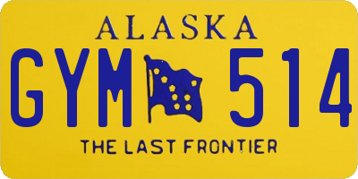AK license plate GYM514