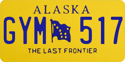 AK license plate GYM517