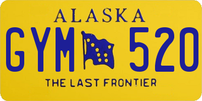 AK license plate GYM520