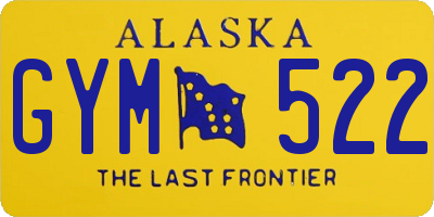 AK license plate GYM522