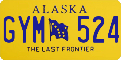 AK license plate GYM524