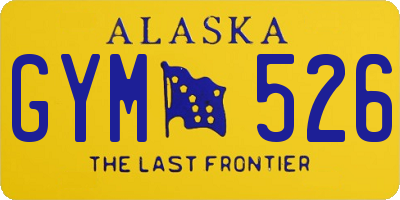 AK license plate GYM526