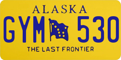 AK license plate GYM530