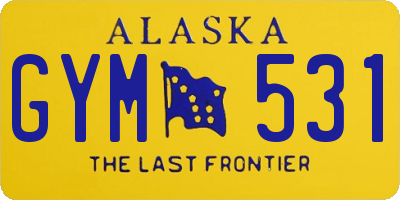AK license plate GYM531