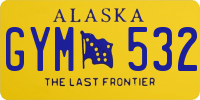 AK license plate GYM532