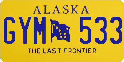 AK license plate GYM533
