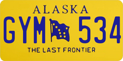 AK license plate GYM534