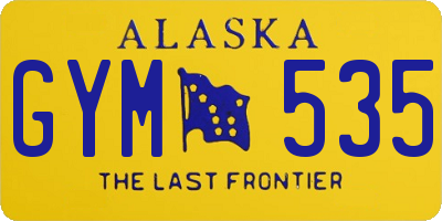 AK license plate GYM535