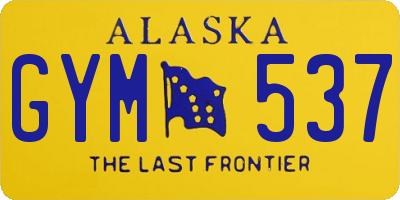 AK license plate GYM537
