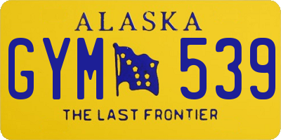 AK license plate GYM539