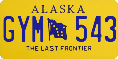 AK license plate GYM543
