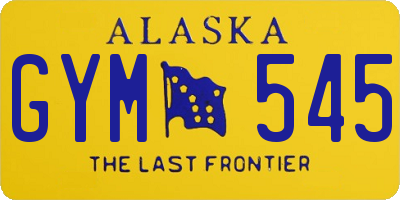AK license plate GYM545
