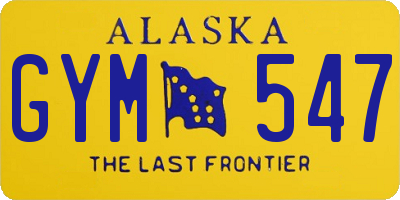 AK license plate GYM547