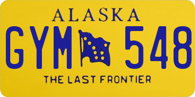 AK license plate GYM548