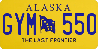 AK license plate GYM550