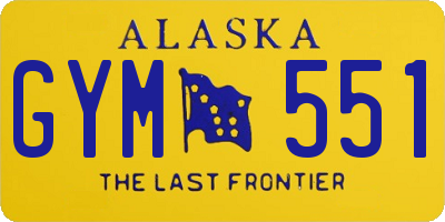 AK license plate GYM551