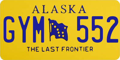 AK license plate GYM552