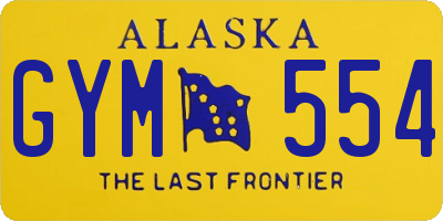 AK license plate GYM554