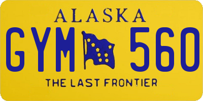 AK license plate GYM560