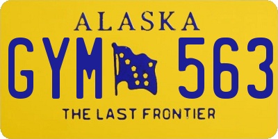 AK license plate GYM563