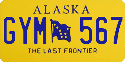 AK license plate GYM567