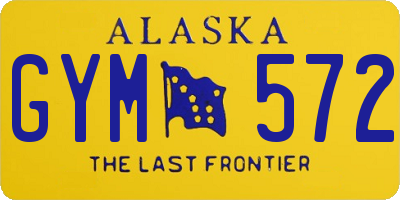 AK license plate GYM572