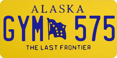 AK license plate GYM575