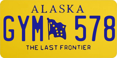 AK license plate GYM578