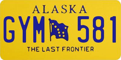 AK license plate GYM581