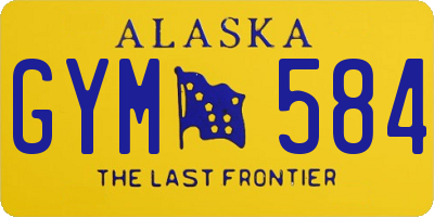 AK license plate GYM584