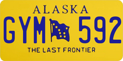 AK license plate GYM592
