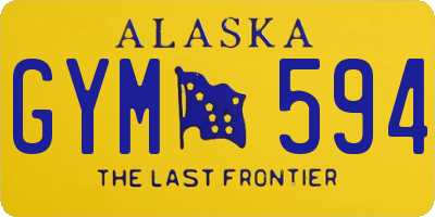 AK license plate GYM594