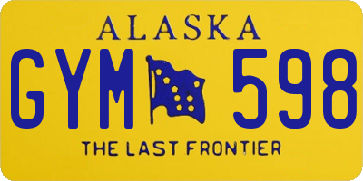 AK license plate GYM598