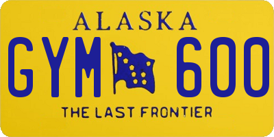 AK license plate GYM600