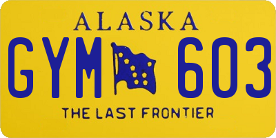 AK license plate GYM603