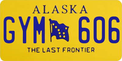 AK license plate GYM606