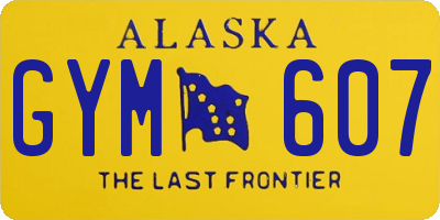 AK license plate GYM607