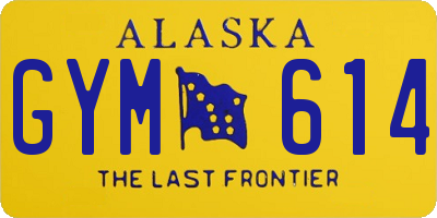 AK license plate GYM614