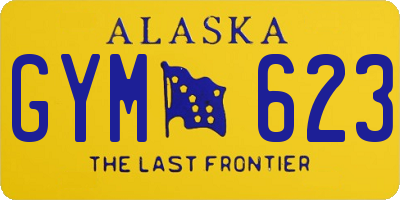 AK license plate GYM623