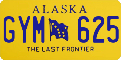 AK license plate GYM625