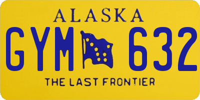 AK license plate GYM632
