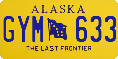 AK license plate GYM633