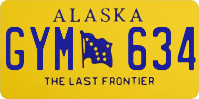 AK license plate GYM634