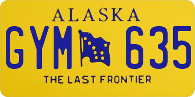 AK license plate GYM635