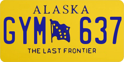 AK license plate GYM637