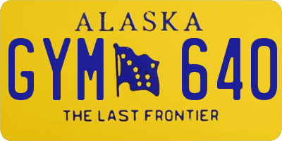 AK license plate GYM640