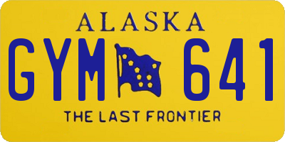 AK license plate GYM641